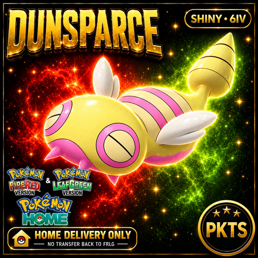 Shiny Dunsparce — HOME DELIVERY ONLY; NO TRANSFER BACK TO FRLG