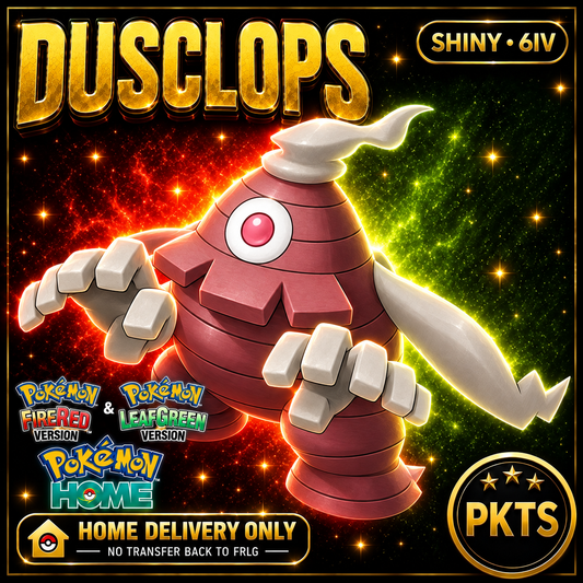 Shiny Dusclops. Pokémon HOME delivery only; no transfer back to FRLG.
