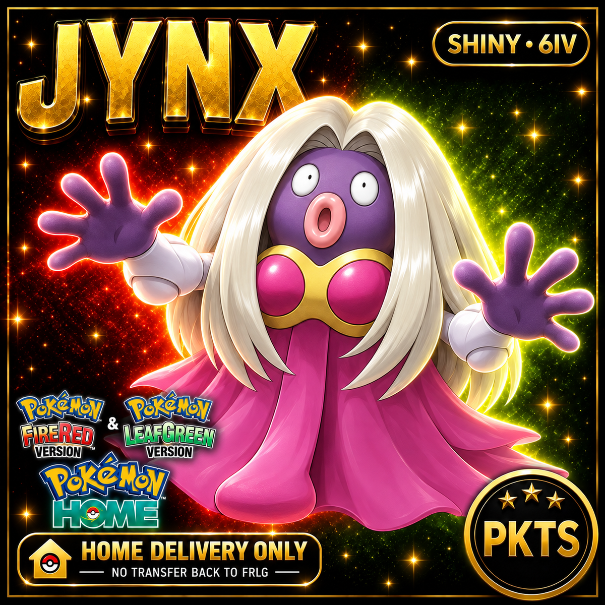 Shiny Jynx. Pokémon HOME delivery only; no transfer back to FRLG.