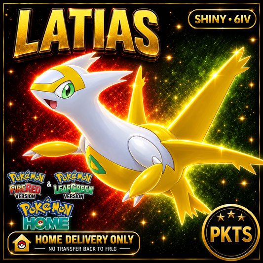 Shiny Latias. Pokémon HOME delivery only; no transfer back to FRLG.