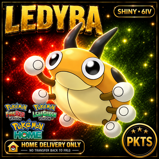 Shiny Ledyba. Pokémon HOME delivery only; no transfer back to FRLG.
