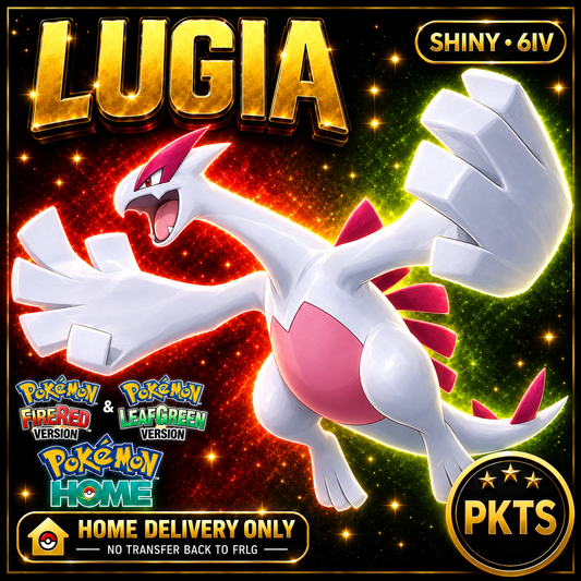 Shiny Lugia. Pokémon HOME delivery only; no transfer back to FRLG.