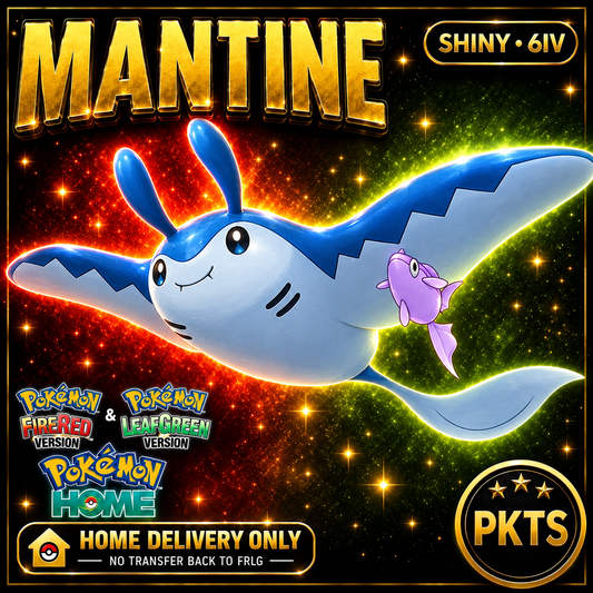 Shiny Mantine. Pokémon HOME delivery only; no transfer back to FRLG.