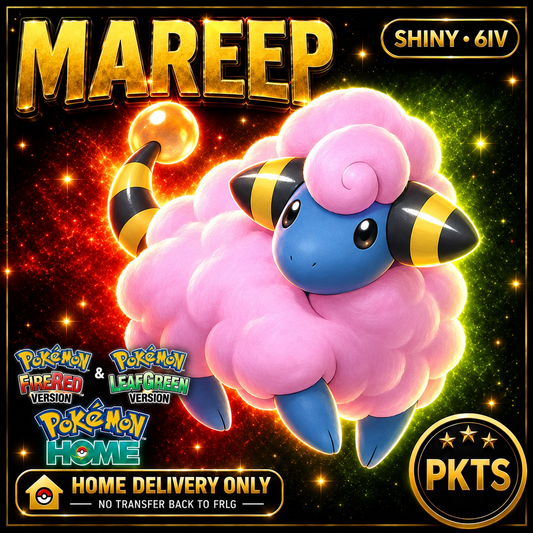 Shiny Mareep. Pokémon HOME delivery only; no transfer back to FRLG.
