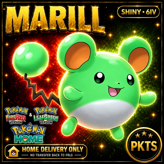 Shiny Marill. Pokémon HOME delivery only; no transfer back to FRLG.