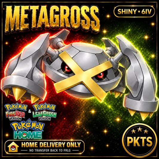 Shiny Metagross. Pokémon HOME delivery only; no transfer back to FRLG.