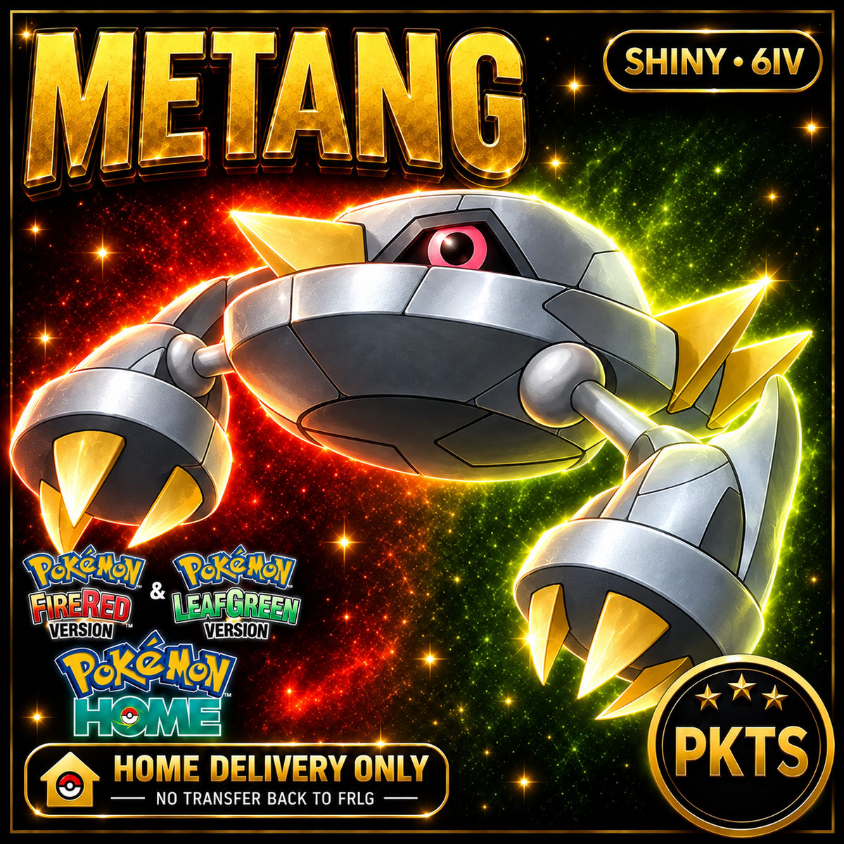 Shiny Metang. Pokémon HOME delivery only; no transfer back to FRLG.