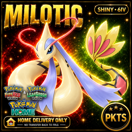Shiny Milotic. Pokémon HOME delivery only; no transfer back to FRLG.