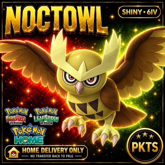 Shiny Noctowl. Pokémon HOME delivery only; no transfer back to FRLG.