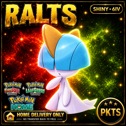 Shiny Ralts. Pokémon HOME delivery only; no transfer back to FRLG.
