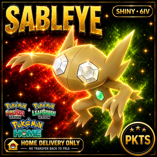 Shiny Sableye. Pokémon HOME delivery only; no transfer back to FRLG.
