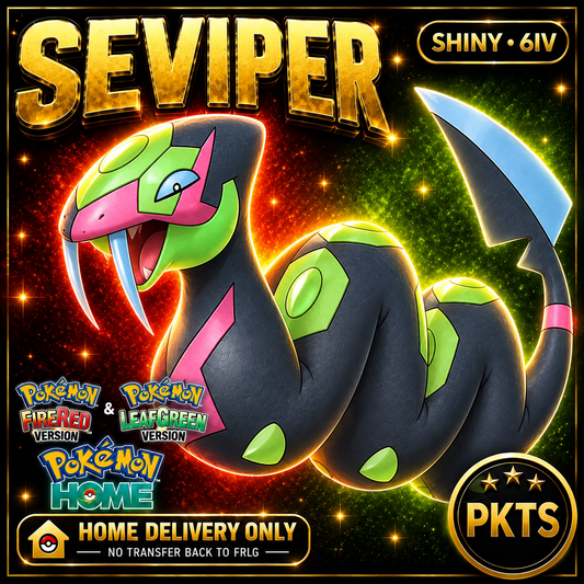 Shiny Seviper. Pokémon HOME delivery only; no transfer back to FRLG.
