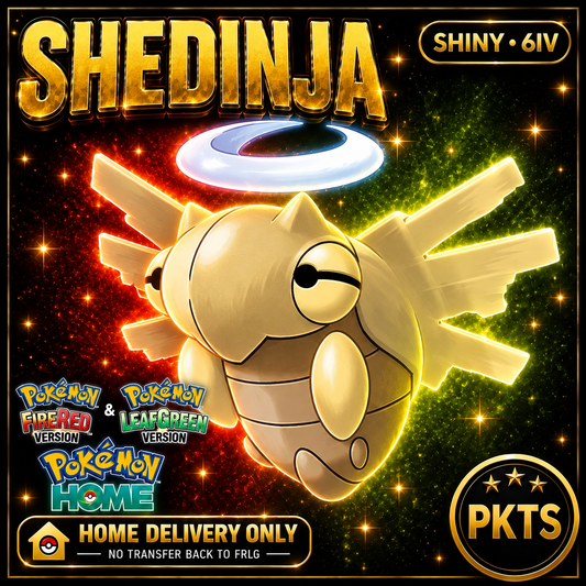 Shiny Shedinja. Pokémon HOME delivery only; no transfer back to FRLG.