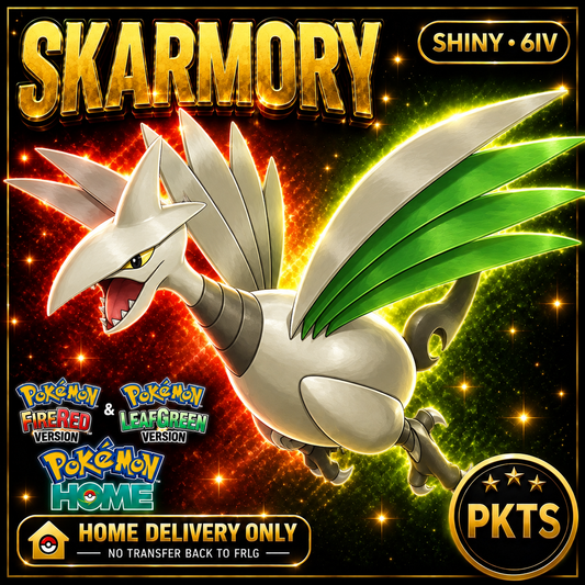 Shiny Skarmory — HOME DELIVERY ONLY; NO TRANSFER BACK TO FRLG