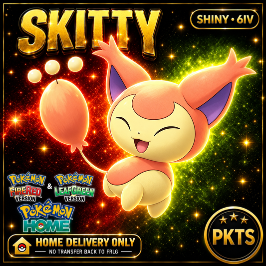 Shiny Skitty. Pokémon HOME delivery only; no transfer back to FRLG.