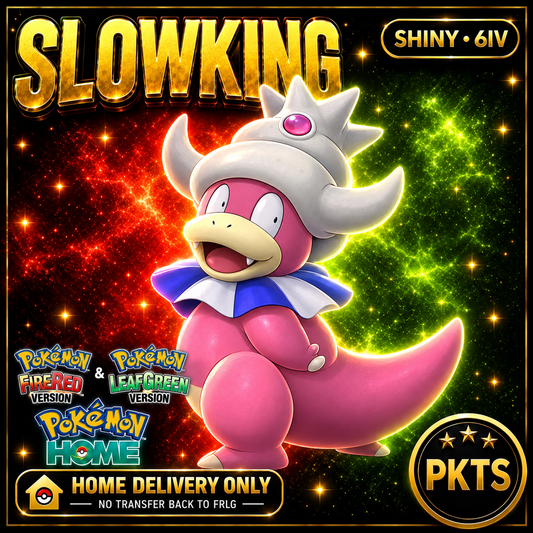Shiny Slowking. Pokémon HOME delivery only; no transfer back to FRLG.