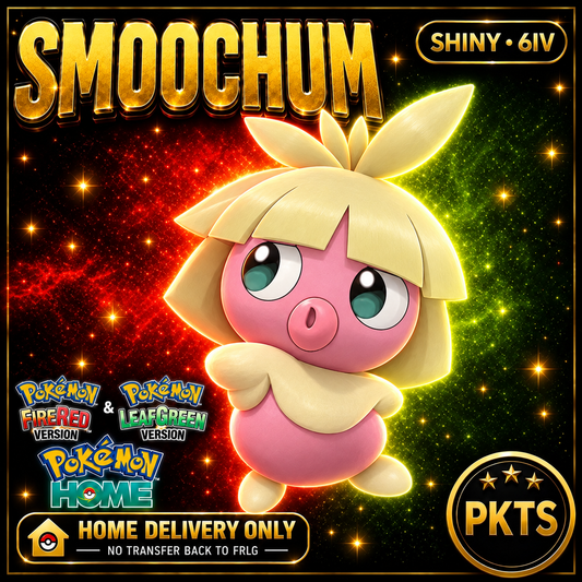 Shiny Smoochum. Pokémon HOME delivery only; no transfer back to FRLG.