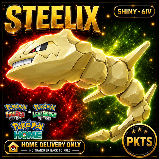 Shiny Steelix — HOME DELIVERY ONLY; NO TRANSFER BACK TO FRLG