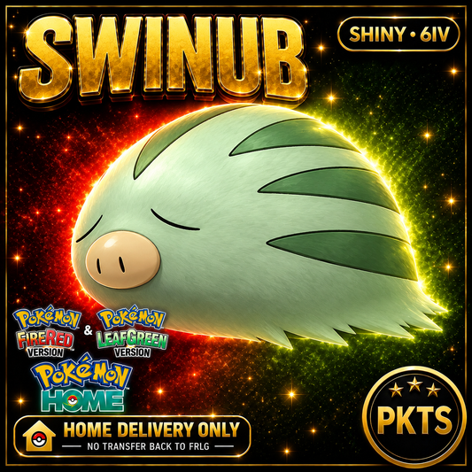 Shiny Swinub. Pokémon HOME delivery only; no transfer back to FRLG.