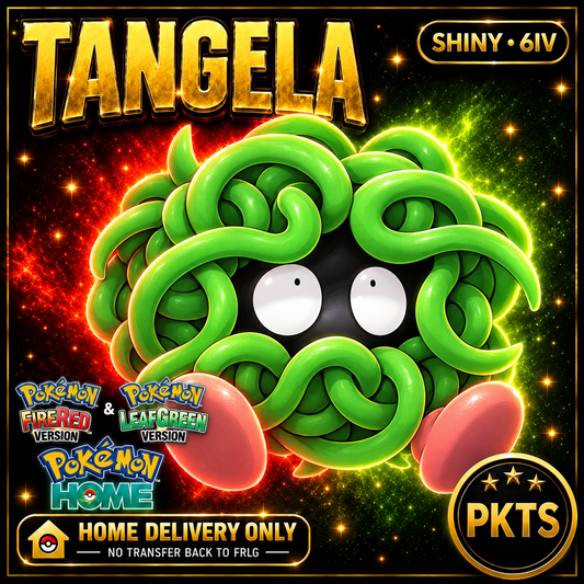 Shiny Tangela. Pokémon HOME delivery only; no transfer back to FRLG.