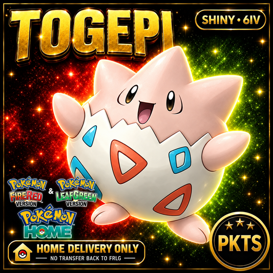 Shiny Togepi. Pokémon HOME delivery only; no transfer back to FRLG.