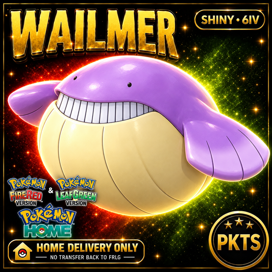 Shiny Wailmer — HOME DELIVERY ONLY; NO TRANSFER BACK TO FRLG