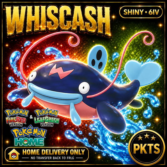 Shiny Whiscash. Pokémon HOME delivery only; no transfer back to FRLG.