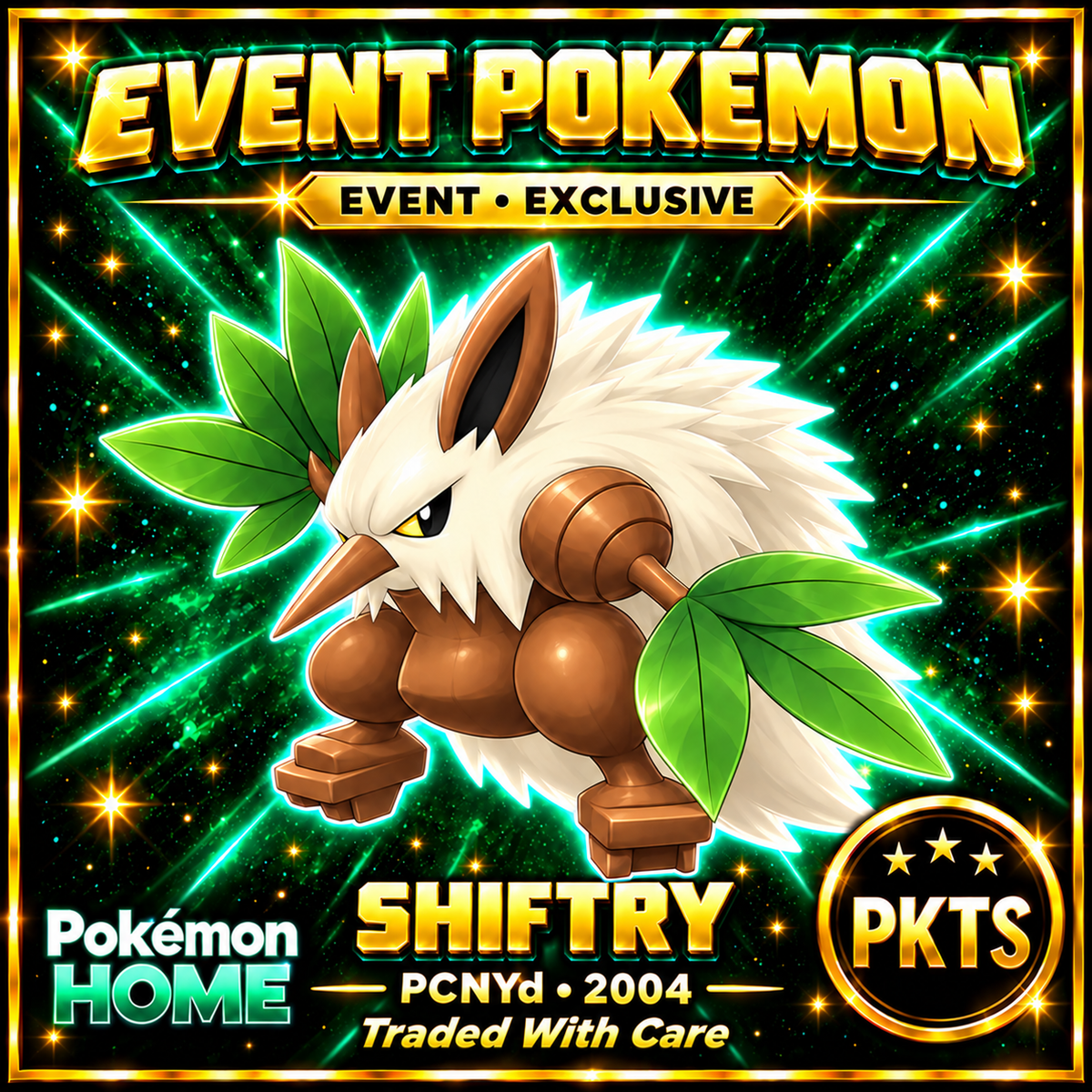 AI-generated illustration of non-shiny Shiftry — PCNYd 2004 historical event. PKTS EVENT EXCLUSIVE.