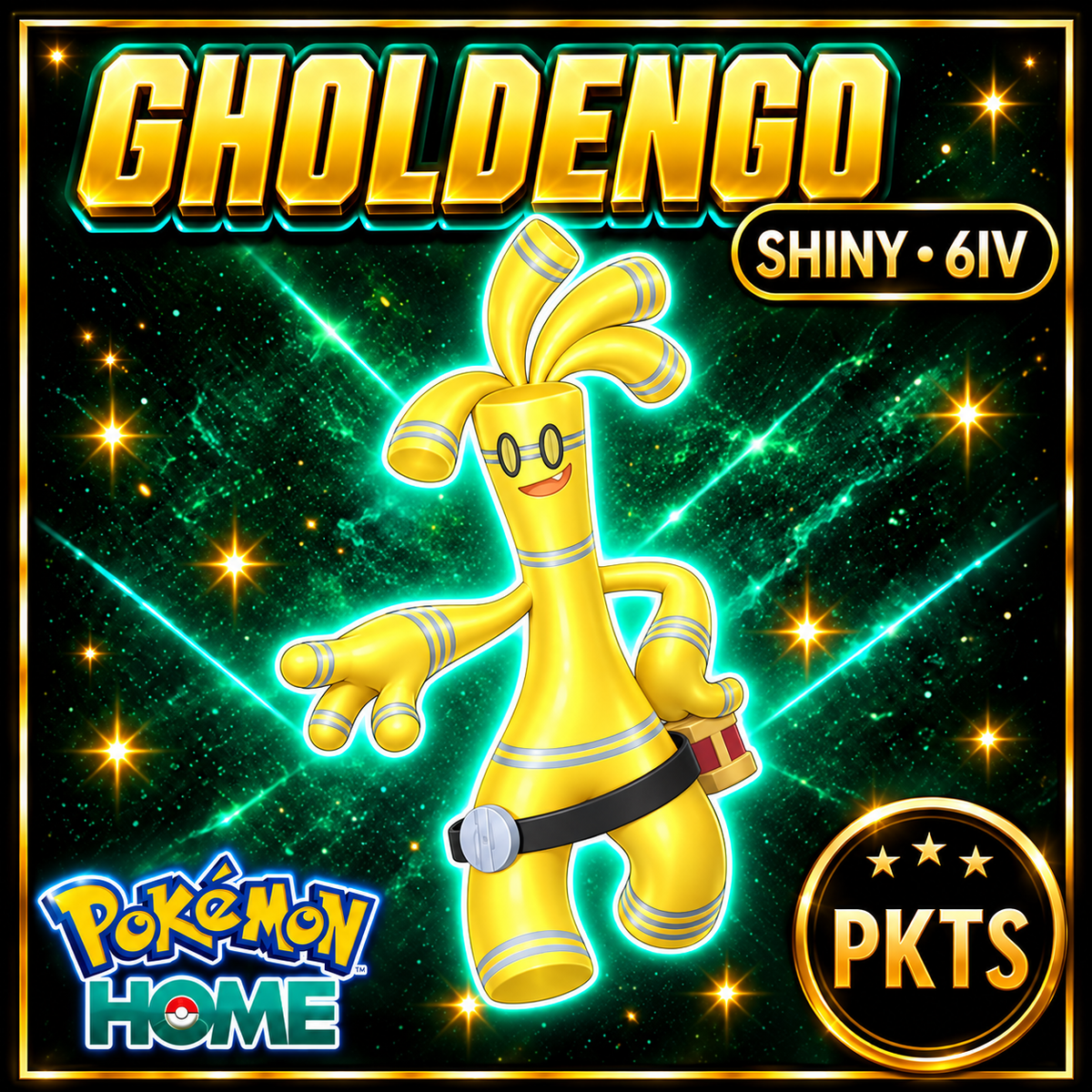 Shiny Gholdengo 6IV Pokémon Scarlet Violet Link Trade | PKTS