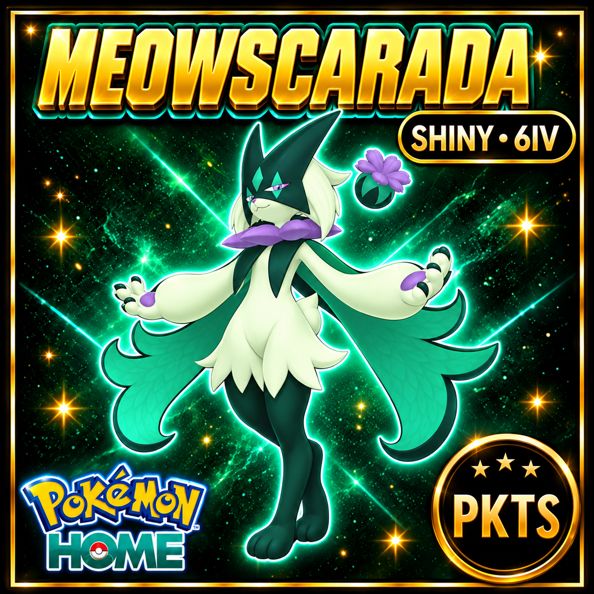 Shiny Meowscarada 6IV Pokémon Scarlet Violet Link Trade | PKTS