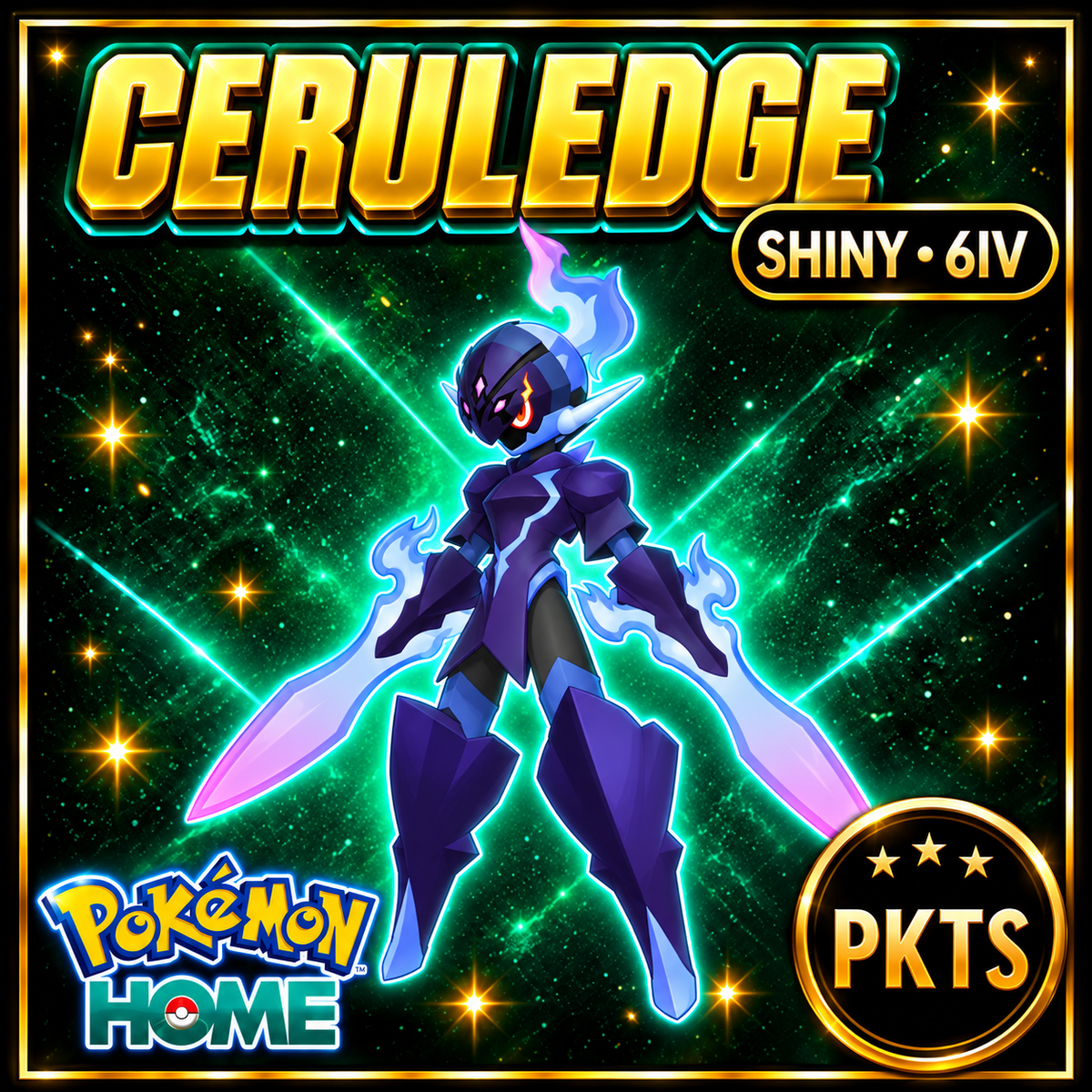 Shiny Ceruledge Pokémon HOME 6IV Competitive Battle Ready - Image 1