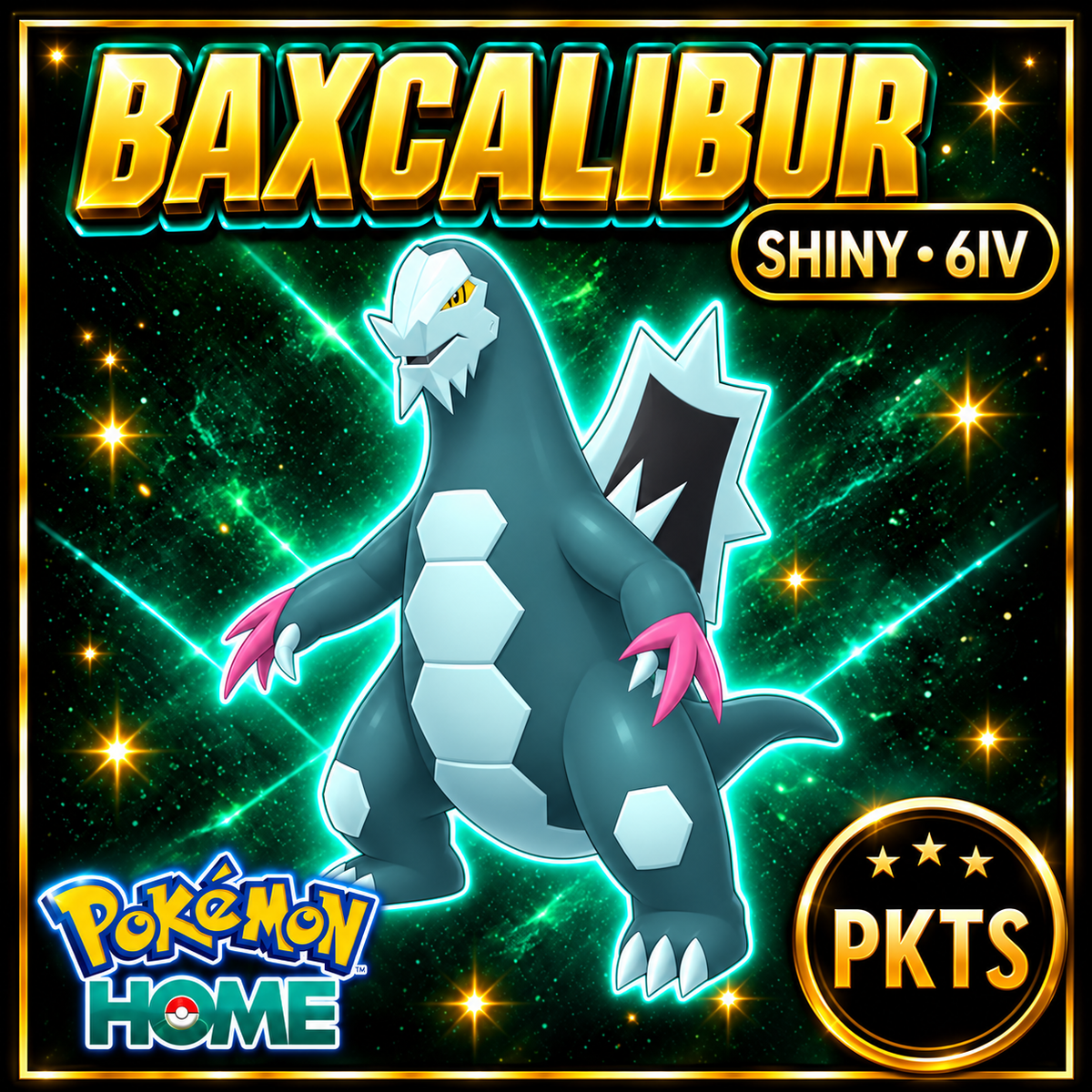 Shiny Baxcalibur Pokemon Legends ZA Mega Dimension DLC 6IV Competitive Battle Ready - Image 1