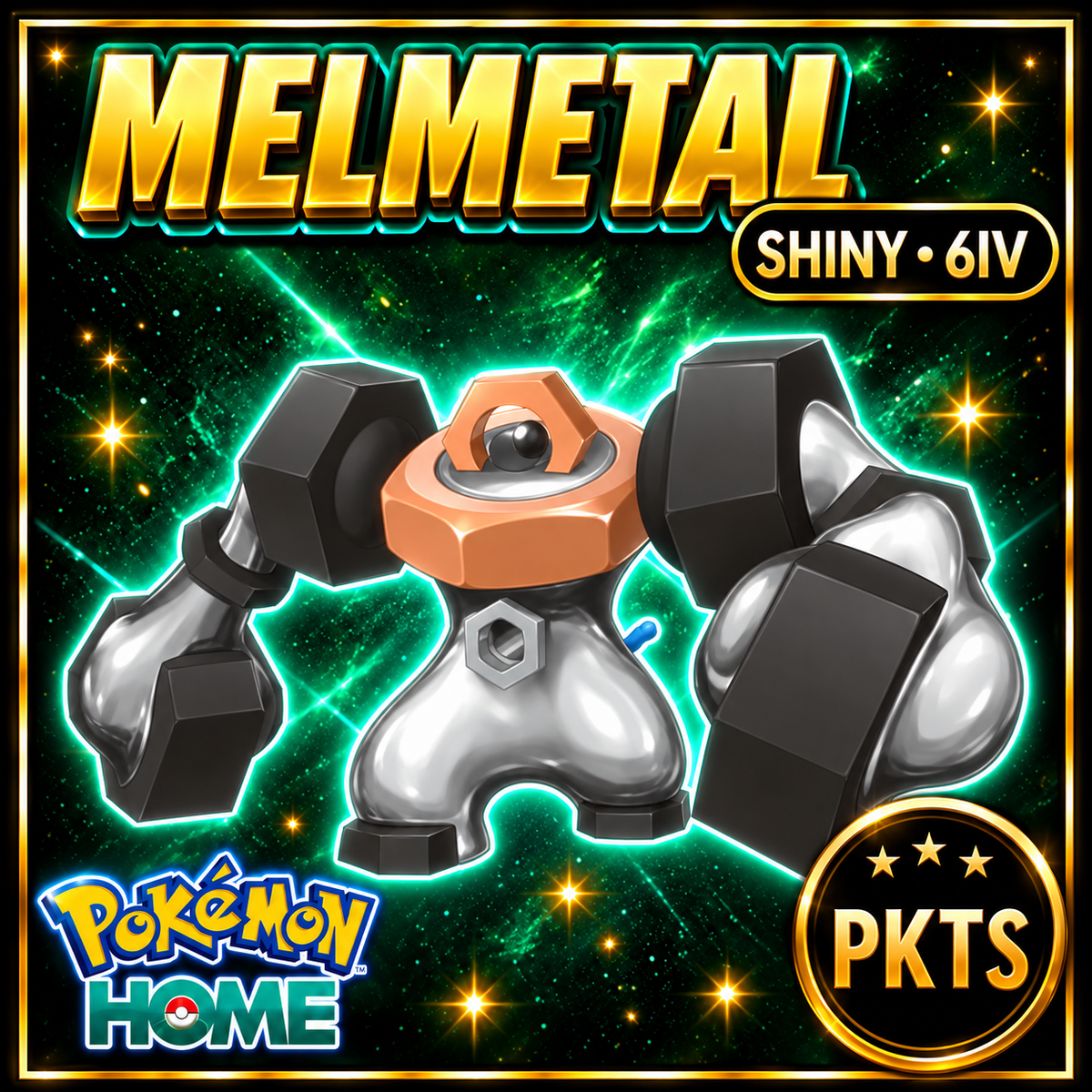 Shiny Melmetal Pokémon HOME 6IV Competitive Battle Ready - Image 1