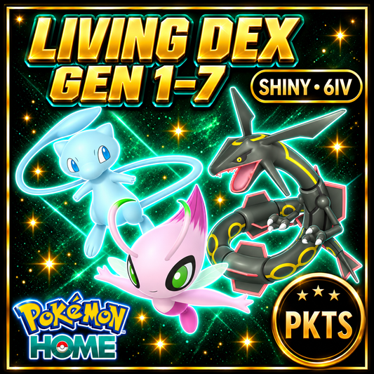 Complete Shiny Living Dex Gen 1-7 Pokemon HOME, All Forms Legendaries Mythicals, Competitive Ready 6IV Smogon, Pokedex Trade Service - Image 1