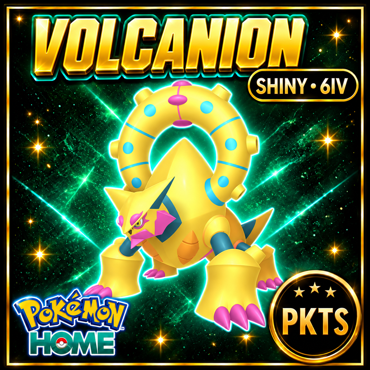 Shiny VOLCANION Pokémon HOME 6IV Competitive Battle Ready - Image 1