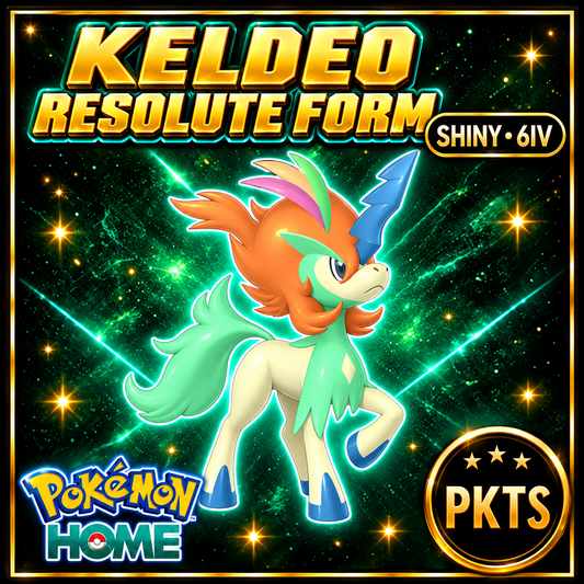 Shiny Keldeo Resolute 6IV Pokémon Scarlet Violet Link Trade | PKTS