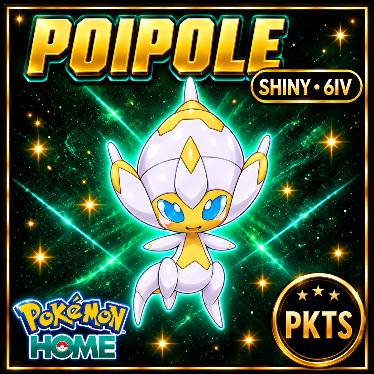 Shiny POIPOLE Pokémon HOME 6IV Competitive Battle Ready - Image 1