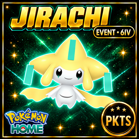 Rare Jirachi Lv. 50 2013 Festival Origin Pokémon HOME Trade Scarlet Violet Mythical Event Gift Bonus Shiny - Image 1