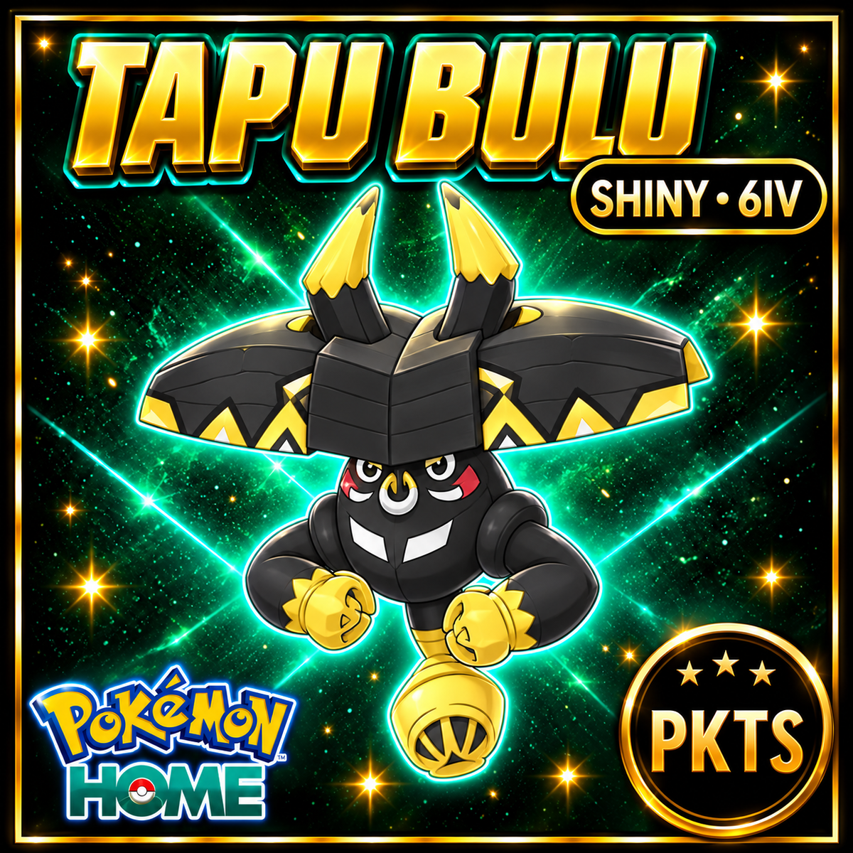 Shiny TAPU BULU Pokémon HOME 6IV Competitive Battle Ready - Image 1