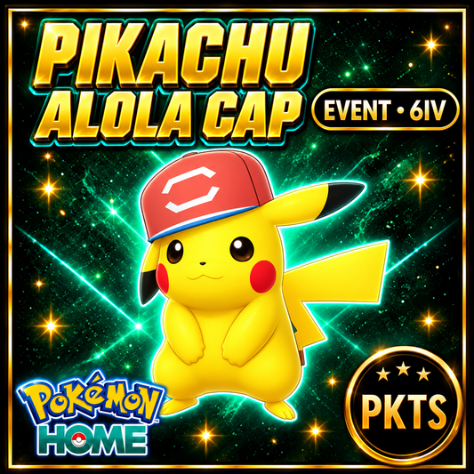 Pokemon Home ASH PIKACHU EVENT Alola Cap 6IV Pokemon Scarlet Violet Pokemon Sword Shield, Pokemon Lets Go, Pokemon Legends Arceus - Image 1