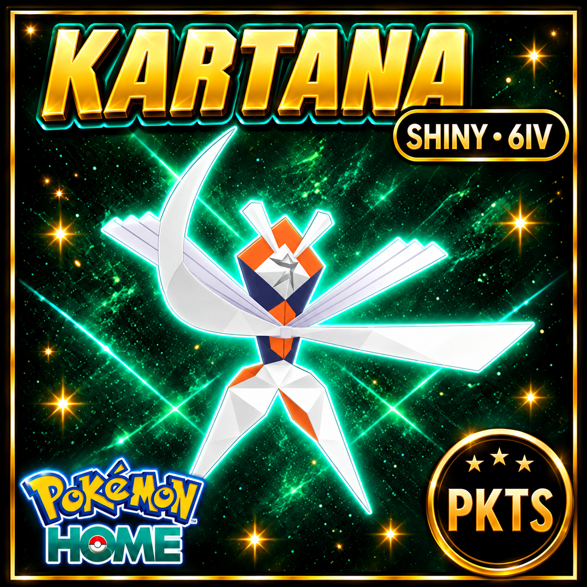 Shiny KARTANA Pokémon HOME 6IV Competitive Battle Ready - Image 1