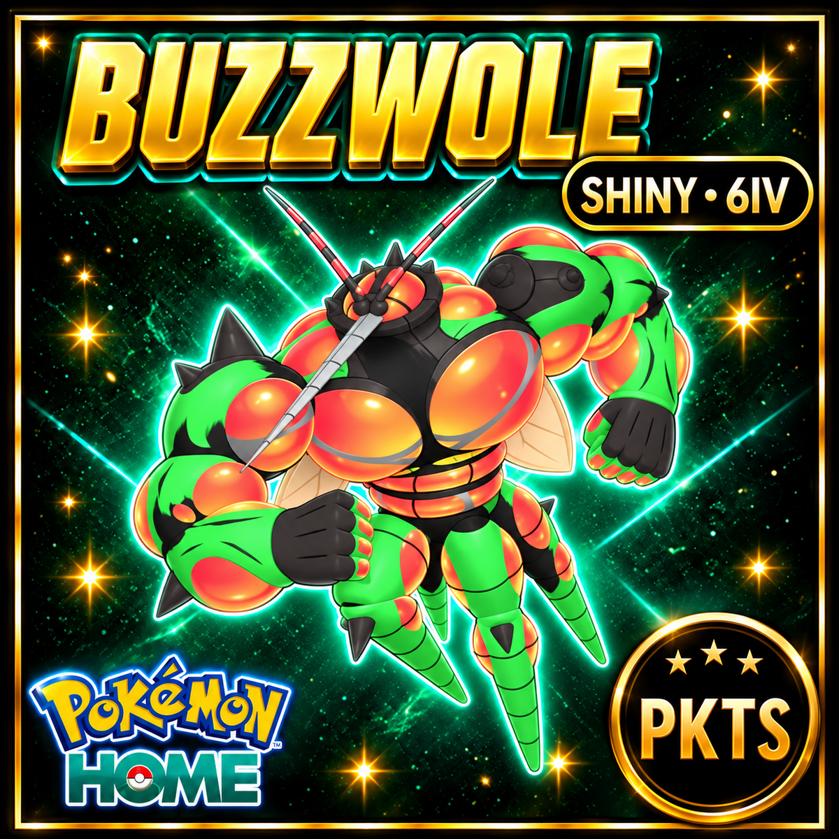 Shiny BUZZWOLE Pokémon HOME 6IV Competitive Battle Ready - Image 1