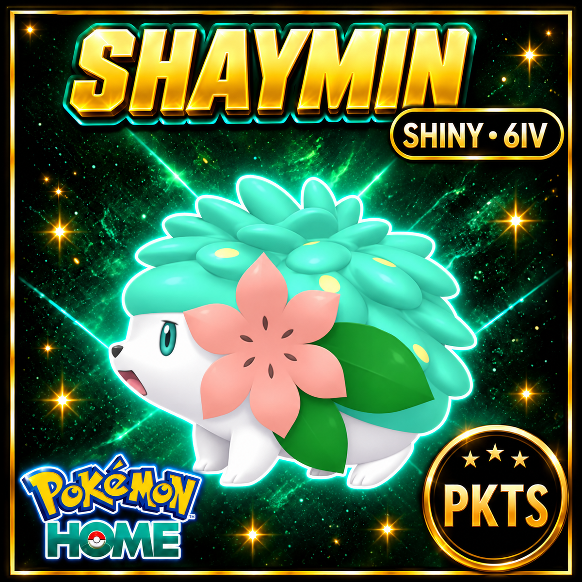 Shiny SHAYMIN Pokémon HOME 6IV Competitive Battle Ready - Image 1