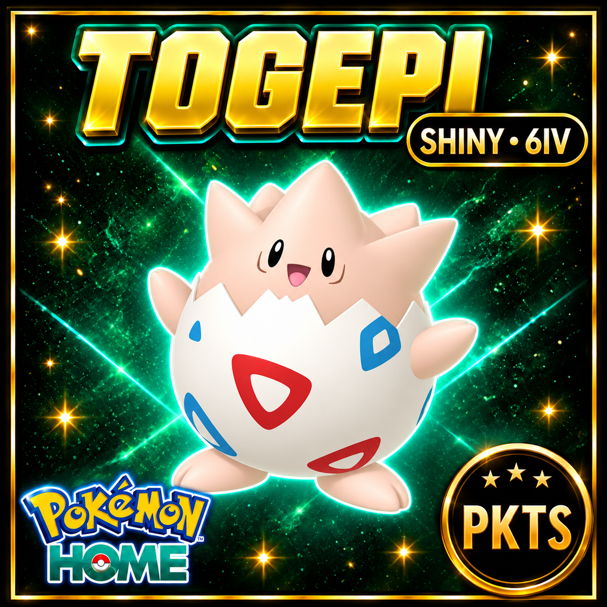 Shiny Togepi for Pokémon Brilliant Diamond & Shining Pearl (BDSP), 6IV, PKTS.