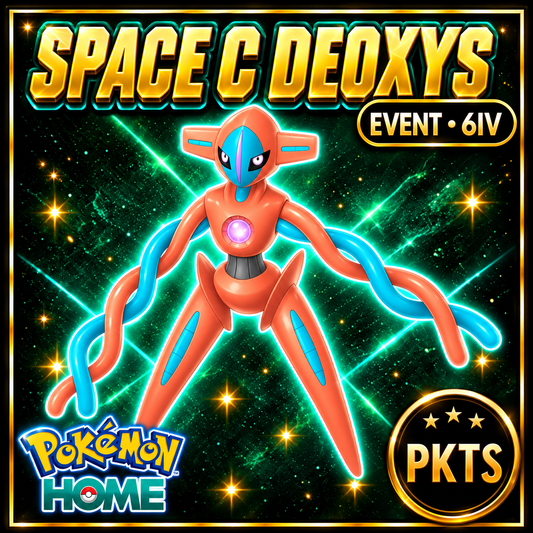 ENG Space C Deoxys Lv70 Event 6IV Timid Hoenn Region (2006) Legal Mythical Pokémon HOME Sv Ready Ultra Rare - Image 1