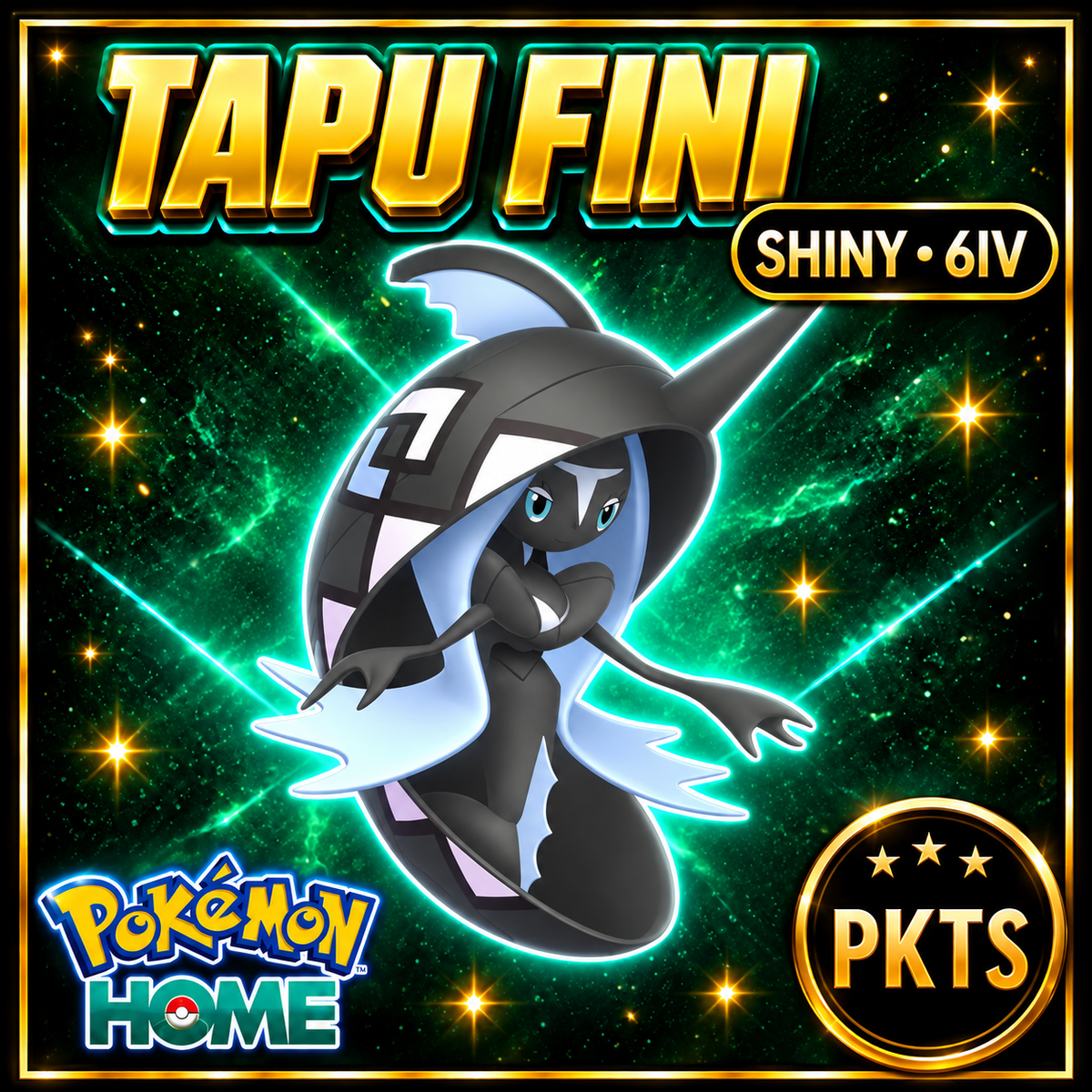 Shiny TAPU FINI Pokémon HOME 6IV Competitive Battle Ready - Image 1