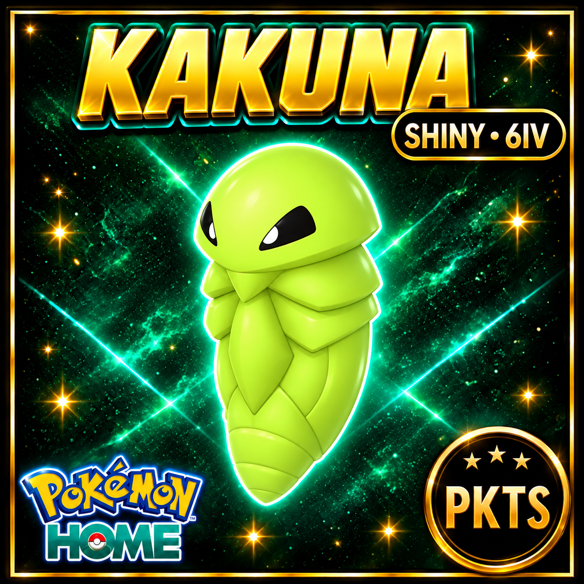 Shiny Kakuna Pokémon HOME 6IV Competitive Battle Ready - Image 1