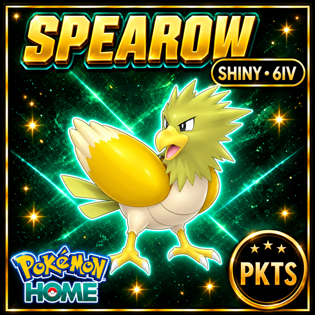 Shiny Spearow Pokémon HOME 6IV Competitive Battle Ready - Image 1