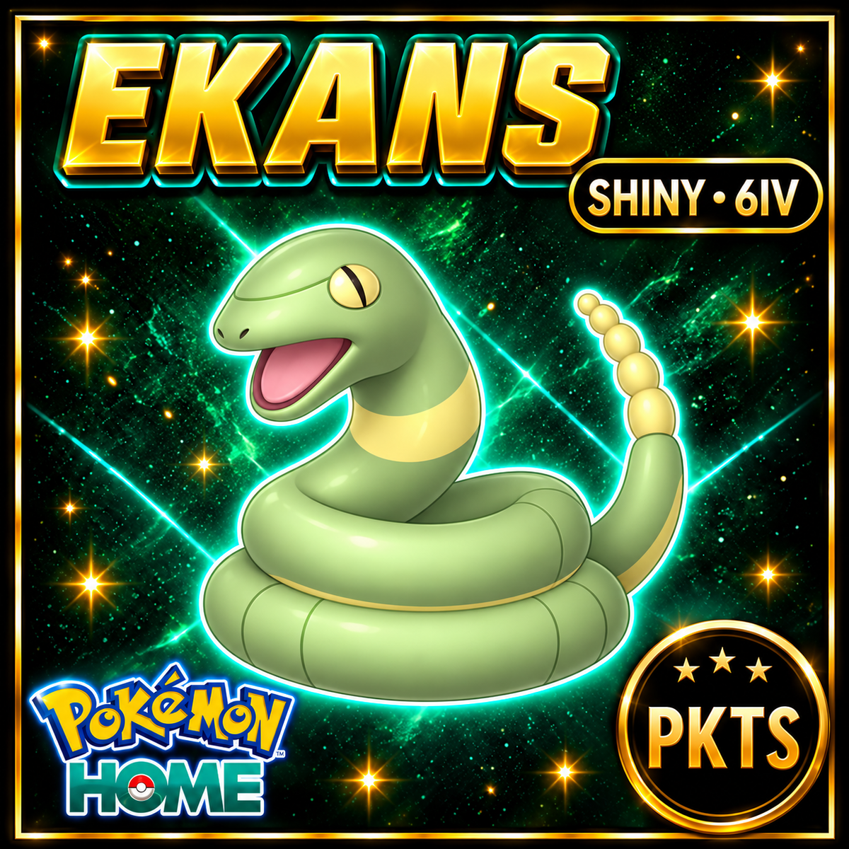 Shiny Ekans Pokémon HOME 6IV Competitive Battle Ready - Image 1