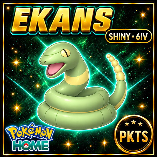Shiny Ekans. Pokémon HOME delivery only; no transfer back to FRLG.